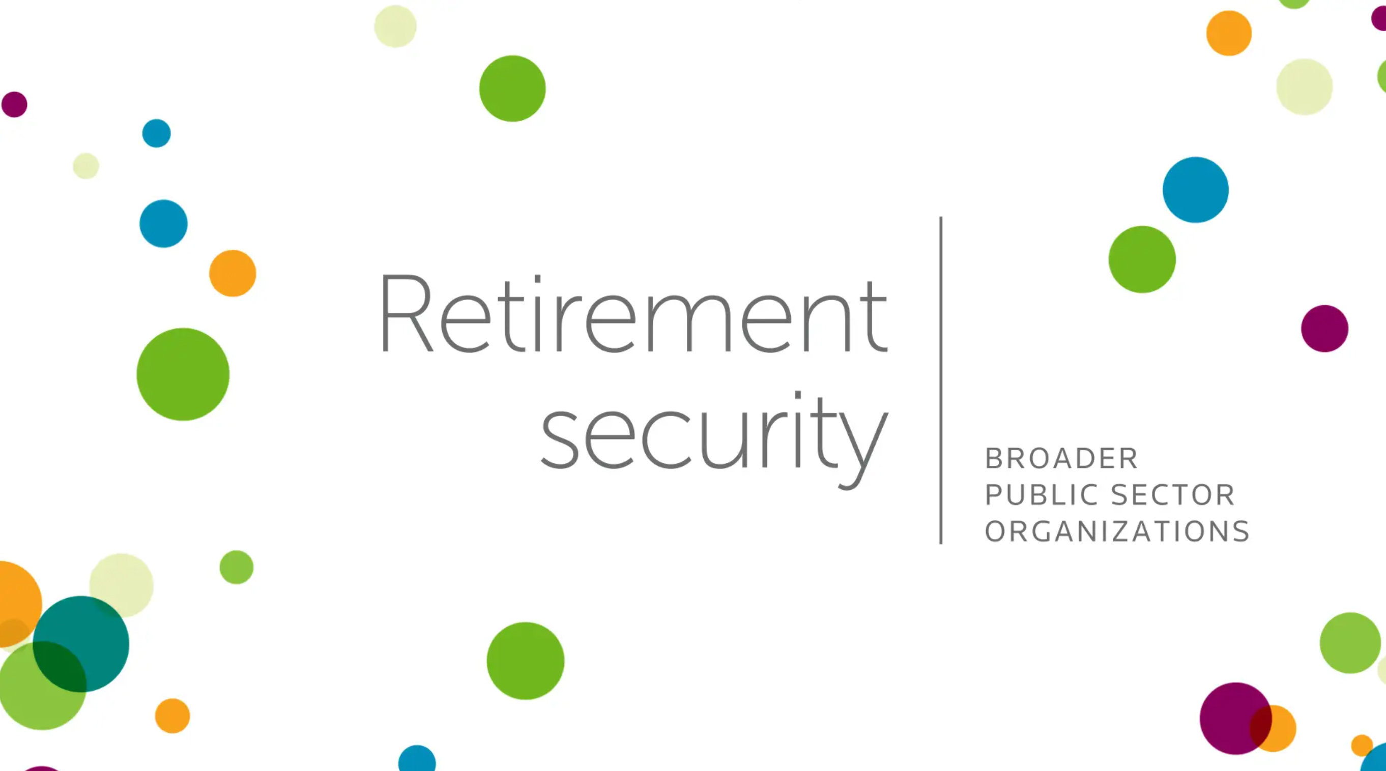 Retirement security